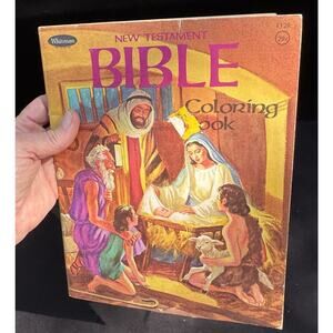 VINTAGE 1960’s Whitman The Bible Coloring Book New Testament Nice!